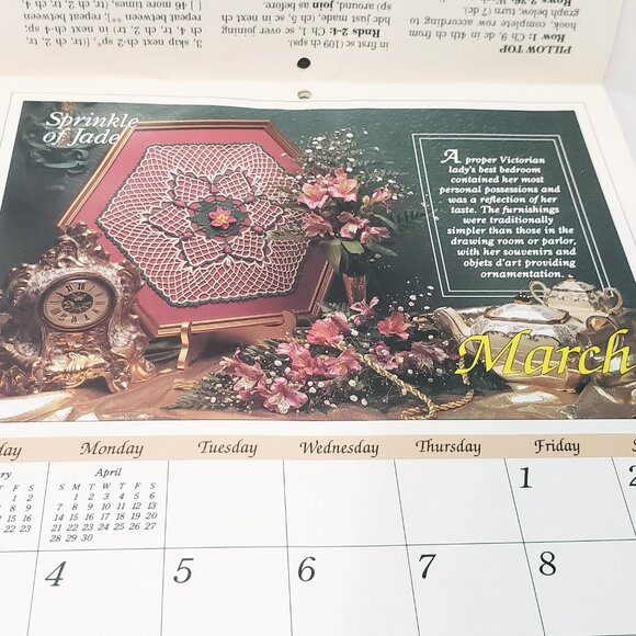 Doily Calendar 1991 by The Needlecraft Shop CT91 Crochet Pattern Booklet - Picture 4 of 8